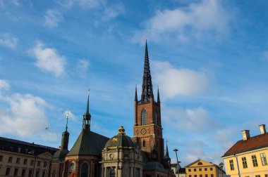 Stockholm 'deki eski şehir saat kulesi