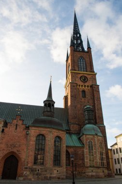 Stockholm 'deki eski şehir saat kulesi