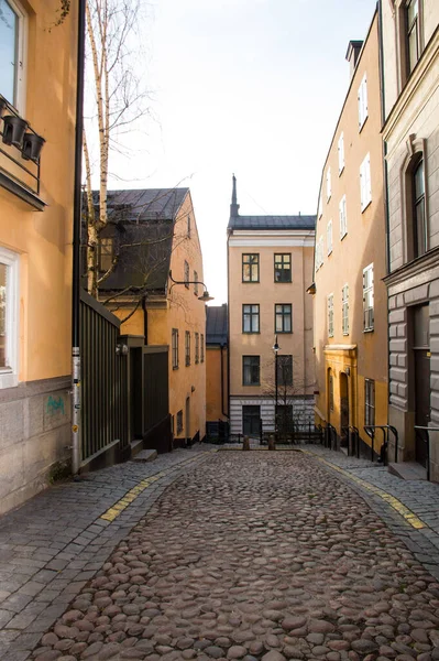 Gekleurde Huizen Oude Europese Stad — Stockfoto