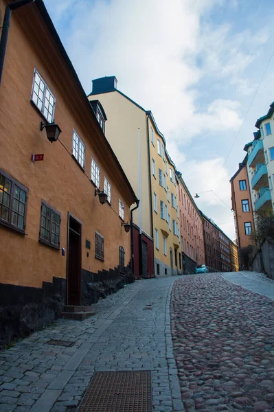 Gekleurde Huizen Oude Europese Stad — Stockfoto