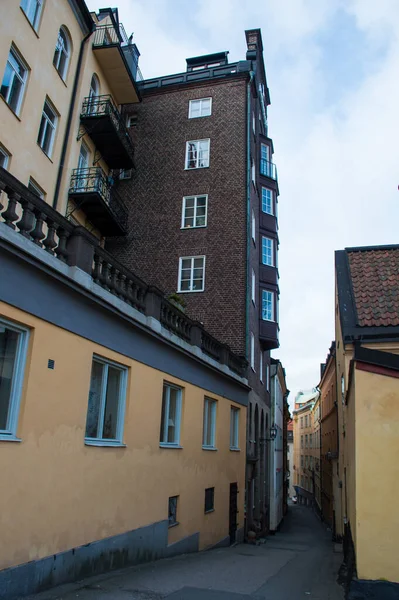 Gekleurde Huizen Oude Europese Stad — Stockfoto