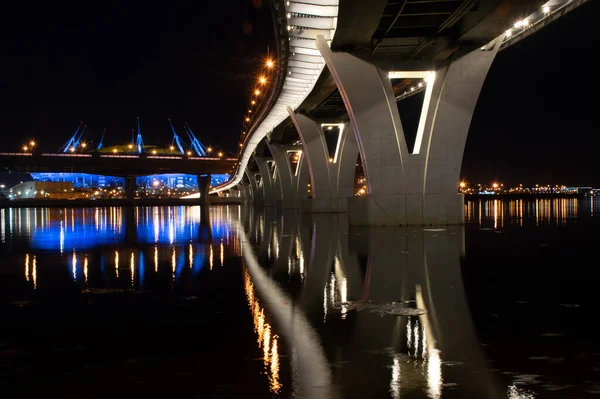 Most Světly Noci Finský Záliv — Stock fotografie