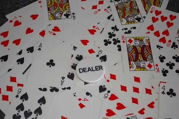 Jugar Cartas Póquer Fondo —  Fotos de Stock