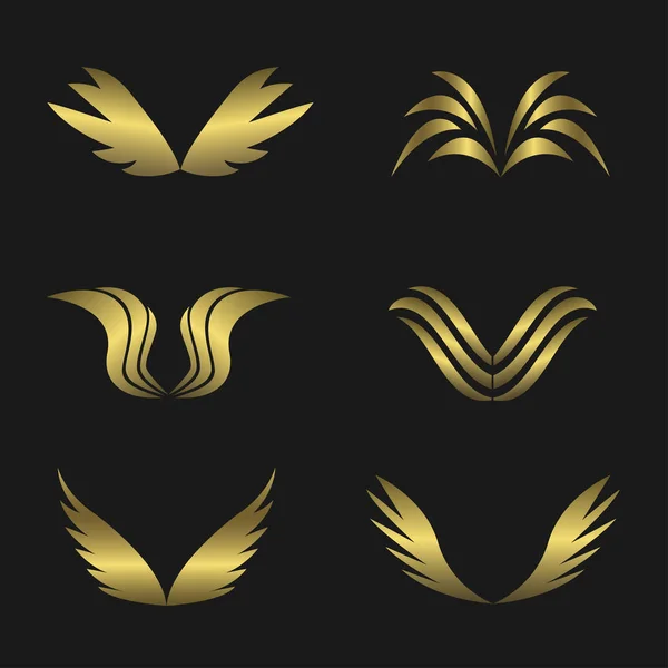 Emblema Golden Wings — Vettoriale Stock
