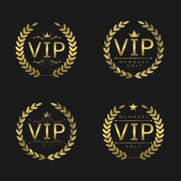 Gouden VIP-badges — Stockvector