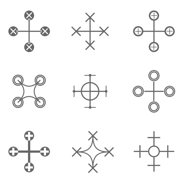 Drone icon set — Stock Vector