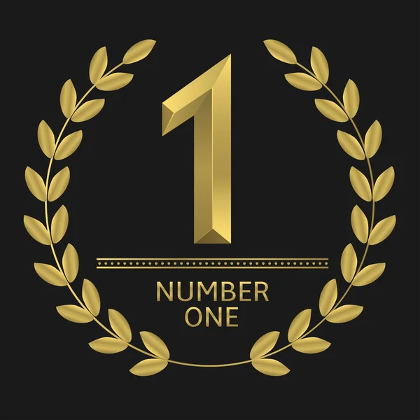 Number one icon — Stock Vector