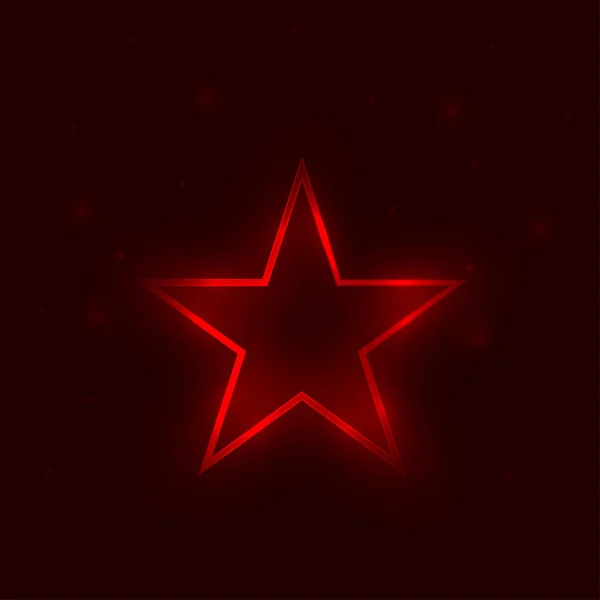 Vörös csillag embléma — Stock Vector