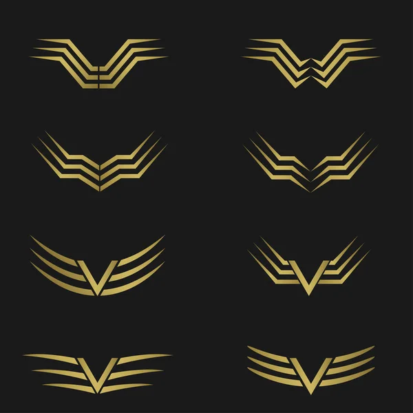 Emblema Golden Wings — Vettoriale Stock