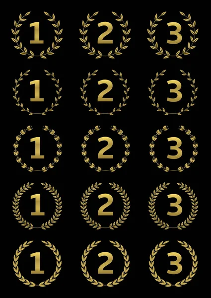 Conjunto de premios de oro Gráficos Vectoriales