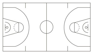 Basketbol mahkeme illüstrasyon