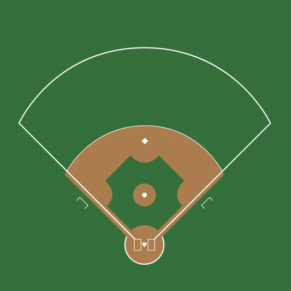 Baseball fältet illustration — Stock vektor