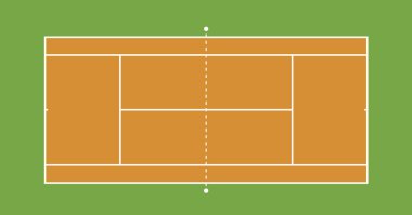 Tenis Kortu illüstrasyon