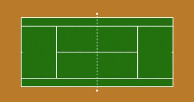 Tenis Kortu illüstrasyon