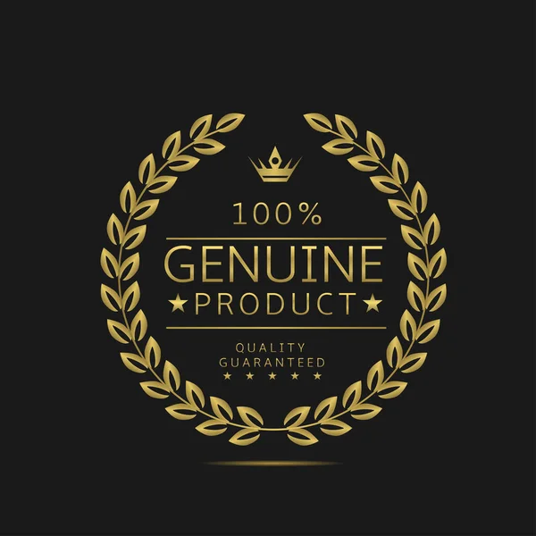 Genuine product label — Stock Vector