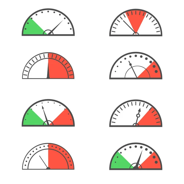 Speedometer icon set — Stock Vector
