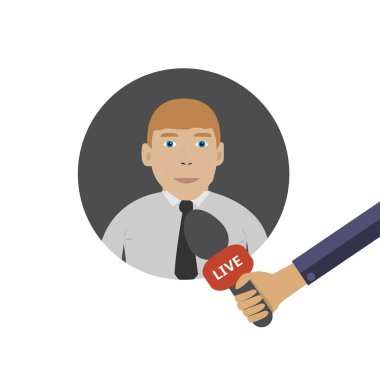 Röportaj online illüstrasyon