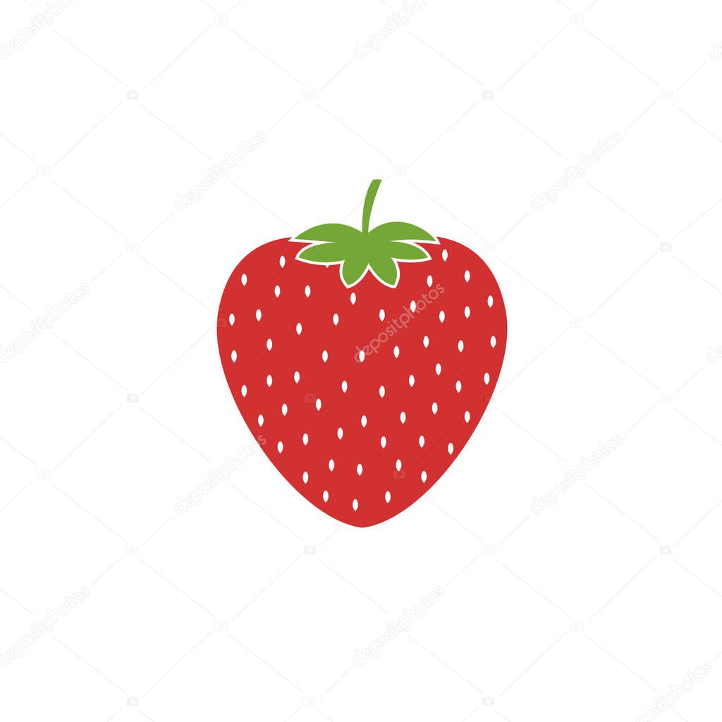 Simple strawberry icon