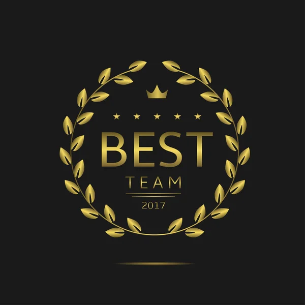 Best team label — Stock Vector