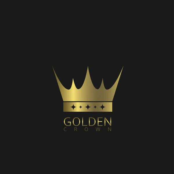 Gouden kroon label — Stockvector