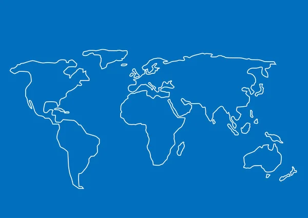Mapa świata narysowana ręcznie — Wektor stockowy