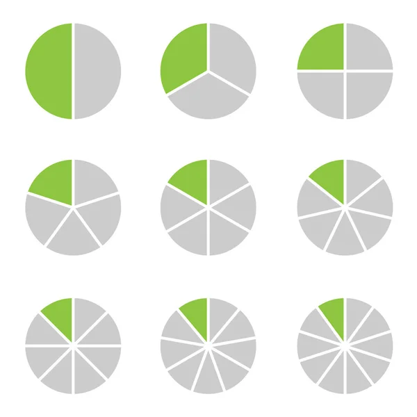 Conjunto de segmentos de círculo — Archivo Imágenes Vectoriales