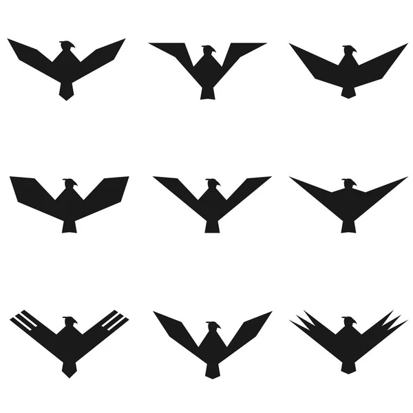 Set di simboli Aquila — Vettoriale Stock