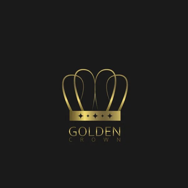 Golden crown etikett — Stock vektor