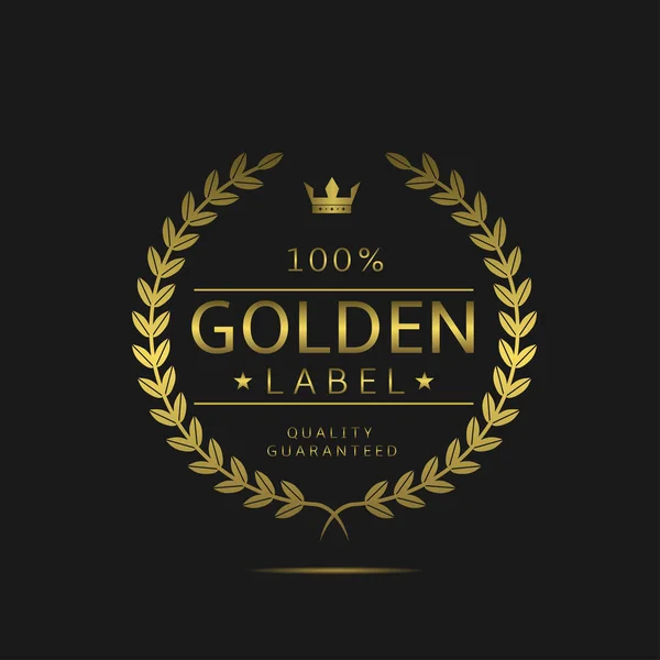 Gouden etiket teken — Stockvector