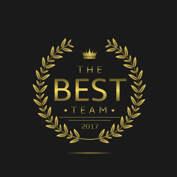 Best team label — Stock Vector