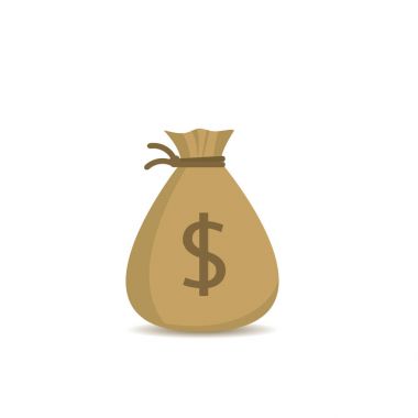 Dolar işaretli para çantası.
