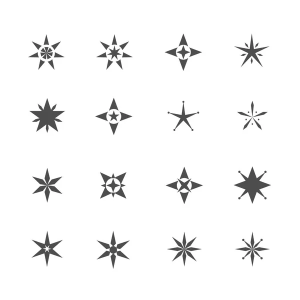 Star shape icons — Stock Vector