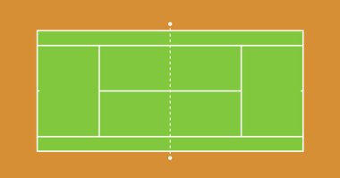 Tenis Kortu illüstrasyon