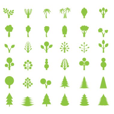 Yeşil ağaç seti