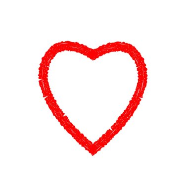 Grunge kırmızı kalp