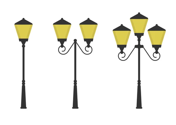 Rétro lampadaires — Image vectorielle