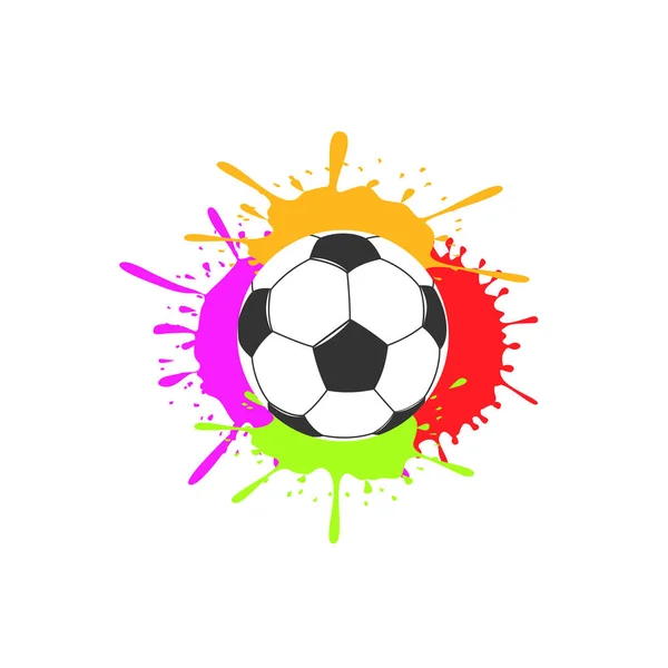 Arte balón de fútbol — Vector de stock