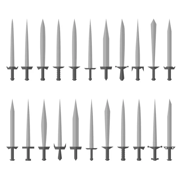 Silver Sword set — Stock Vector