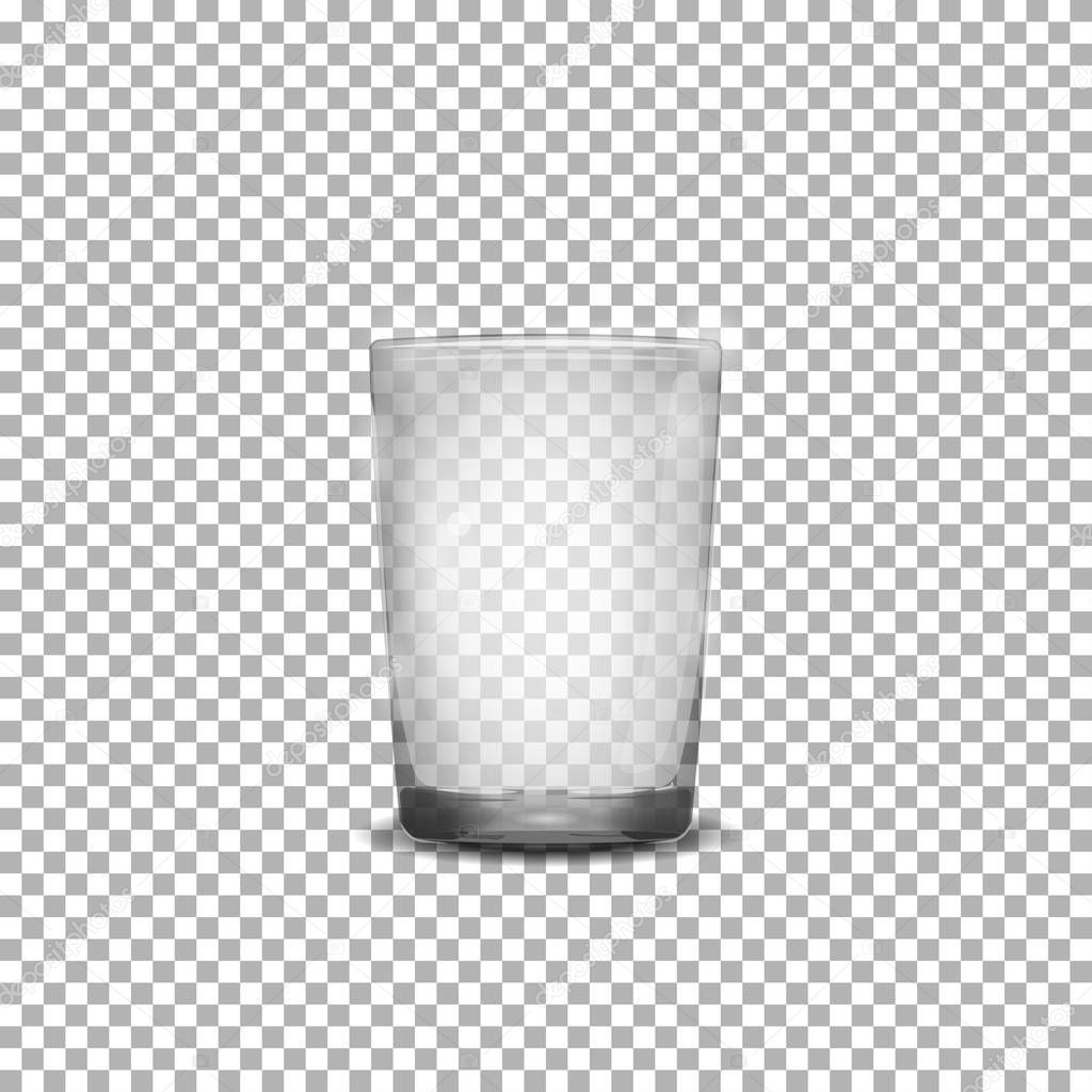 Realistic glass cup