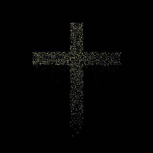 Abstrakta golden cross — Stock vektor