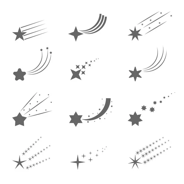 Shooting star icons — Stock Vector