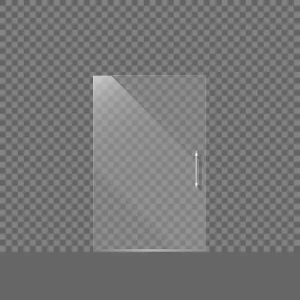 Puerta de cristal transparente — Vector de stock