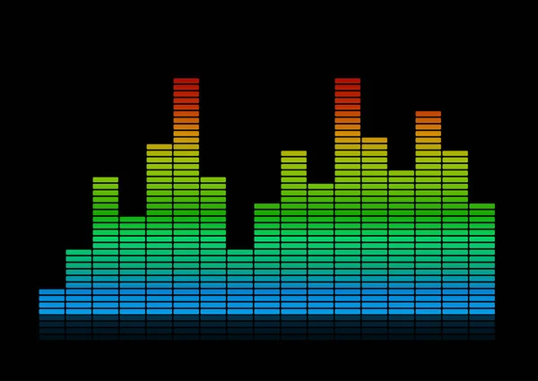 Onde equalizzatore audio colorate — Vettoriale Stock