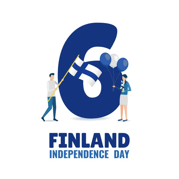 Den nezávislosti Finska. — Stockový vektor