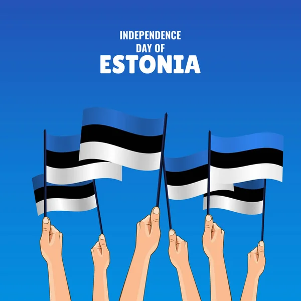Dia da independência da Estônia — Vetor de Stock