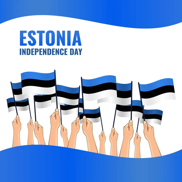 Ημέρα της ανεξαρτησίας της Εσθονίας — Διανυσματικό Αρχείο