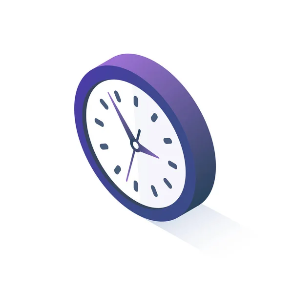 Icono isométrico reloj — Vector de stock