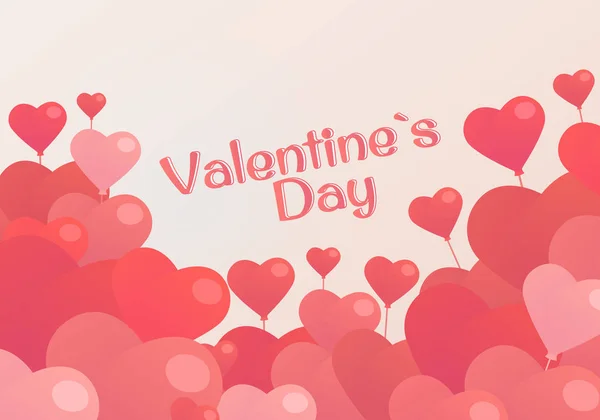 Aftelkalender voor Valentijnsdag. — Stockvector