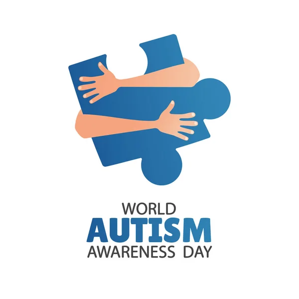 Illustrazione Vettoriale Del World Autism Awareness Day Puzzle Come Simbolo — Vettoriale Stock