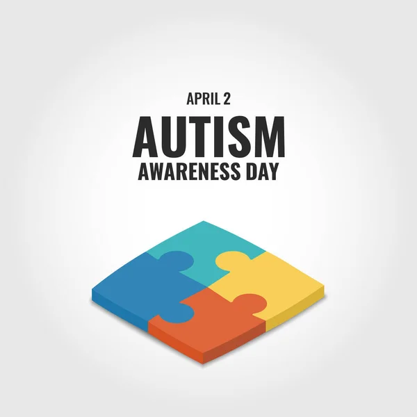 Vektorillustration Zum Welttag Des Autismus Bewusstseins — Stockvektor